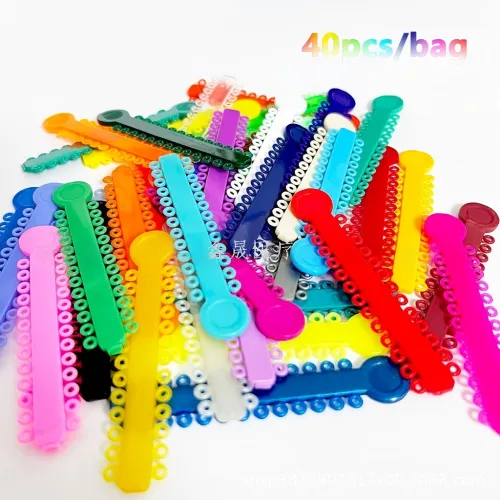 Orthodontic Elastic Ligature Rings (40pcs, assorted colors)